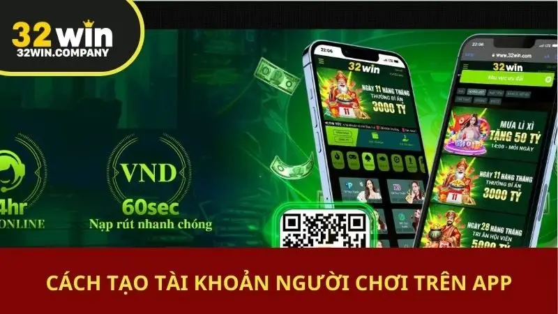 Cách tạo tài khoản người chơi trên app