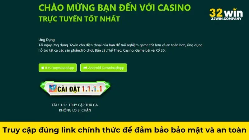 Truy cập đúng link chính thức để đảm bảo bảo mật và an toàn